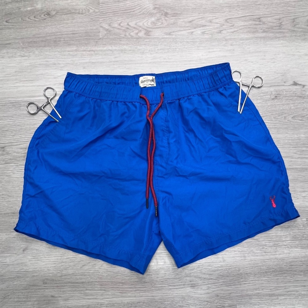Next Swimwear Mens Royal Blue Board Shorts Mesh Lined Drawstring Size Large - Picture 10 of 16